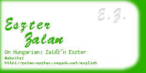 eszter zalan business card